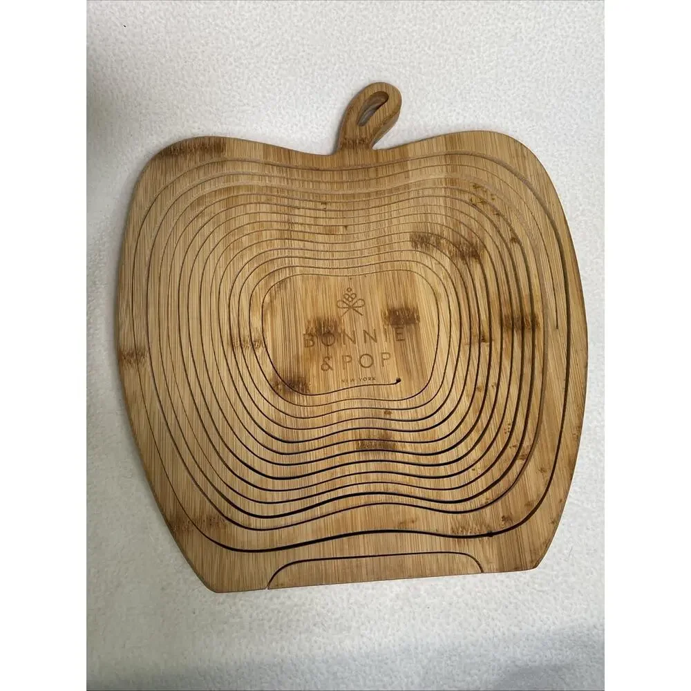 Bonnie & Pop Wood Fruit Basket - labled